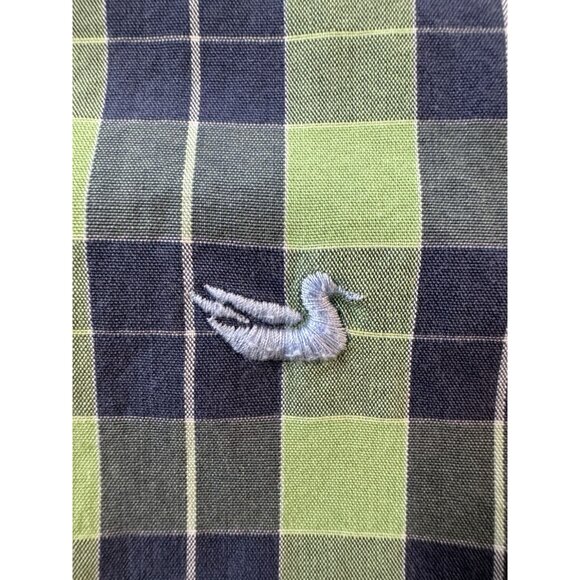 Southern Marsh Shirt Mens M Button-Down Long-Sleeve Green Blue Plaid Checkered - Picture 4 of 11